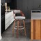 Armen Living Julius 26" Gray Faux Leather and Walnut Wood Bar Stool LCJUBAWAGR26 - alternate 5